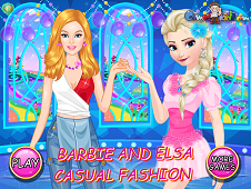 Barbie And Elsa Casual Fashion