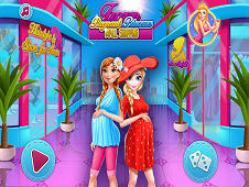 Elsa and Anna Pregnant Mall Shopping
