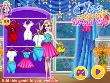 Elsa Closet Dress Up  Online