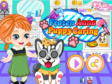 Frozen Anna Puppy Caring