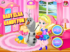 Baby Elsa Candy Fun