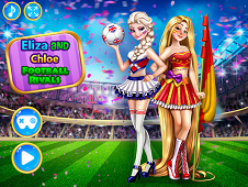 Elsa and Rapunzel Football Rivals Online