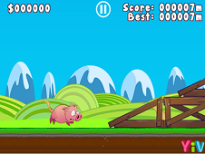 Pink Running Pig Online
