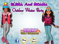 Elena And Moana Outdoor Winter Party