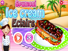 Spumoni Ice Cream Eclairs