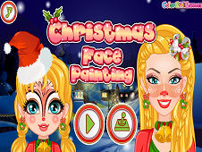 Barbie Christmas Face Painting 
