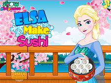 Elsa Make Sushi