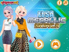 Elsa Metallic Skirts Online