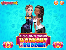 Elsa and Tiana Workout Buddies