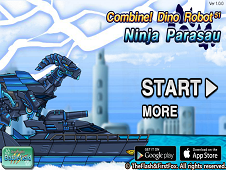 Dino Robot Combine Ninja Parasau