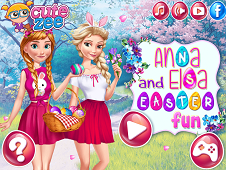 Anna and Elsa Easter Fun 