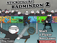 Stick Figure Badminton 2  Online