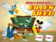 Mickey And Friends in Pillow Fight Online