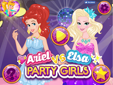 Ariel Vs Elsa Party Girls