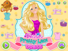 Barbies Pretty Lace Dress