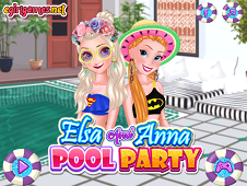 Elsa And Anna Pool Party