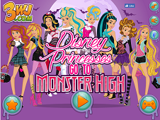 Disney Girls Go To Monster High Online