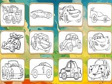 Cartoon Cars Coloring Online