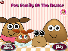 Pou Family At The Doctor Online