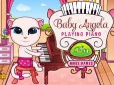Baby Angela Playing Piano