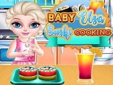 Baby Elsa Sushi Cooking