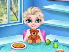 Baby Elsa in Kitchen