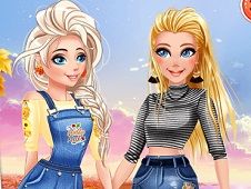 Barbie and Elsa Autumn Pattern Online