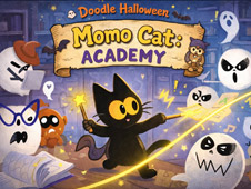 Doodle Halloween Momo Cat: Academy