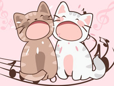 Duet Cats Cute Cat Music New Year
