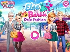 Elsa and Barbie Date Fashion