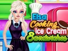 Elsa Cooking Ice Cream Sandwiches