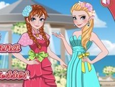 Elsa and Anna Bridesmaid Dresses