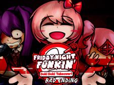 FNF Doki Doki Takeover! – Bad Ending