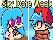 FNF: Sky and Boyfriend goes on a Date Online