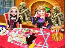 Frozen Sisters Halloween Food Cooking