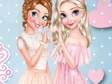 Anna and Elsa Glittery Bridesmaids