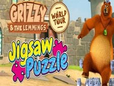 Grizzy and the Lemmings: World Tour Jigsaw Online