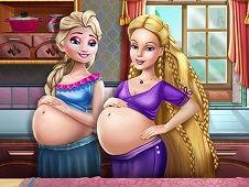 Happy Princesses Pregnant BFFs