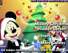 Christmas Mickey Mouse Hidden Letters Online