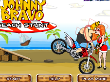 Johnny Bravo Beach Stunts