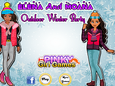 Elena And Moana Outdoor Winter Party