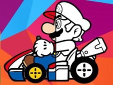 Mario Driving Coloring Book