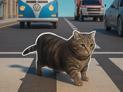 OIIAOIIA Cat: Crossing Road