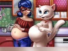 Lady and Kitty Pregnant Bffs