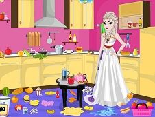 Princess Elsa Kitchen Cleaning
