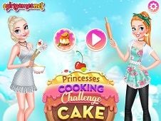 Princesses Cooking Challenge Cake Online