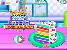 Vincy Cooking Rainbow Birthday Cake Online