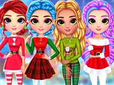 Rainbow Girls Christmas Outfits