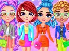 Rainbow Girls Neon Fashion