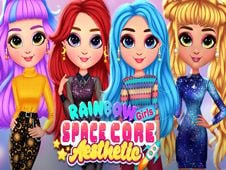 Rainbow Girls Space Core Aesthetic